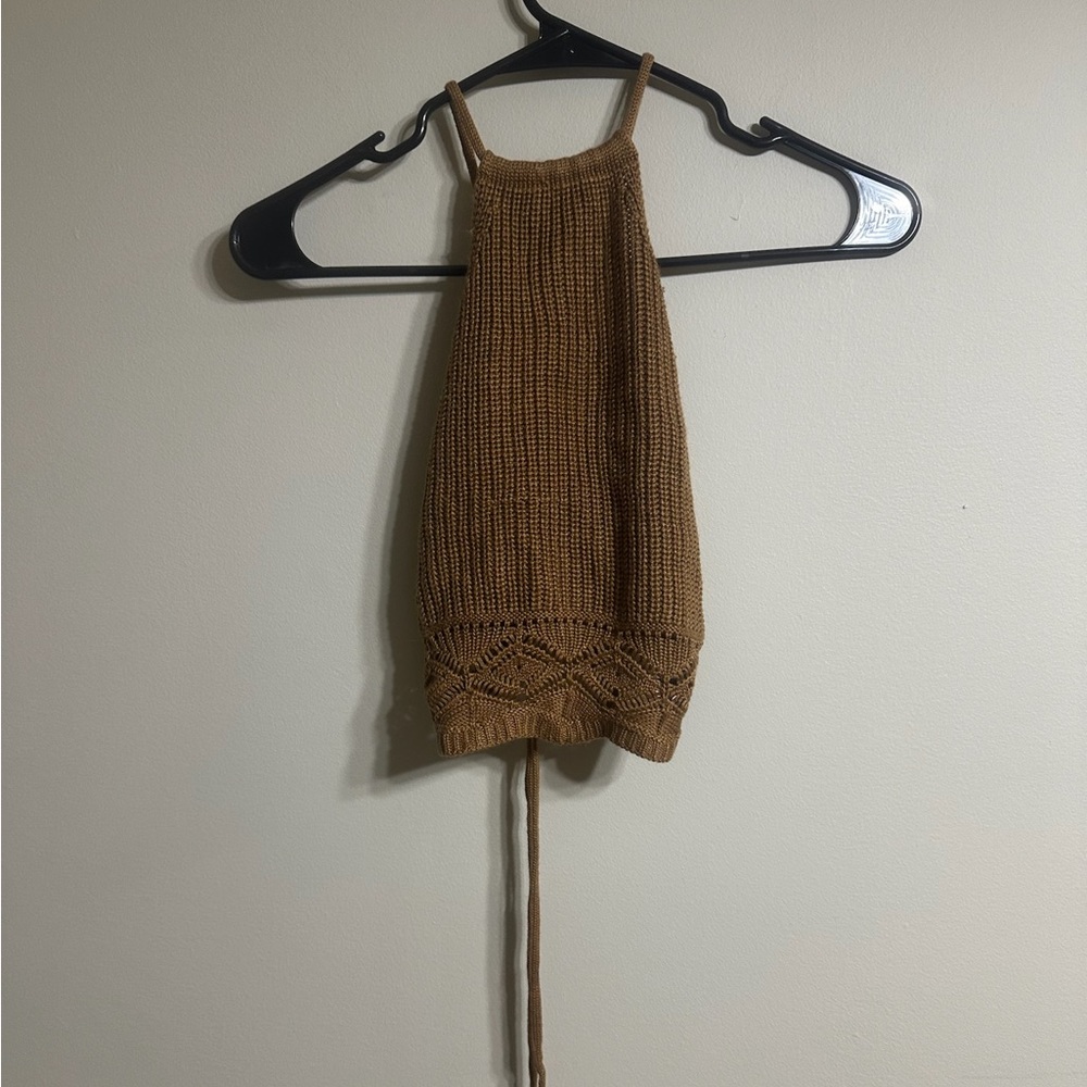 Brown Knitted Tank